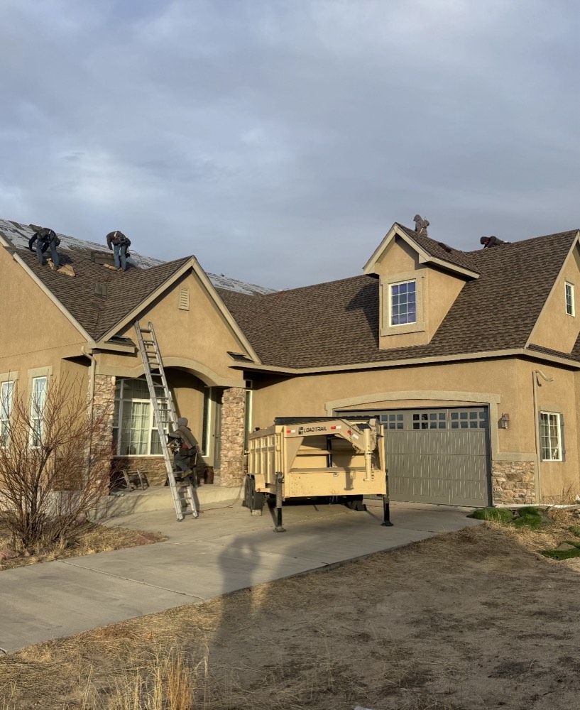 Triumph crew installing a new roof